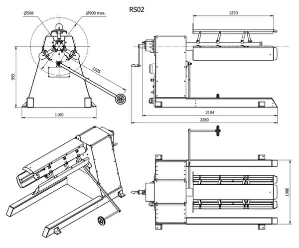 Motor. Abwickelhaspel WEST RS02