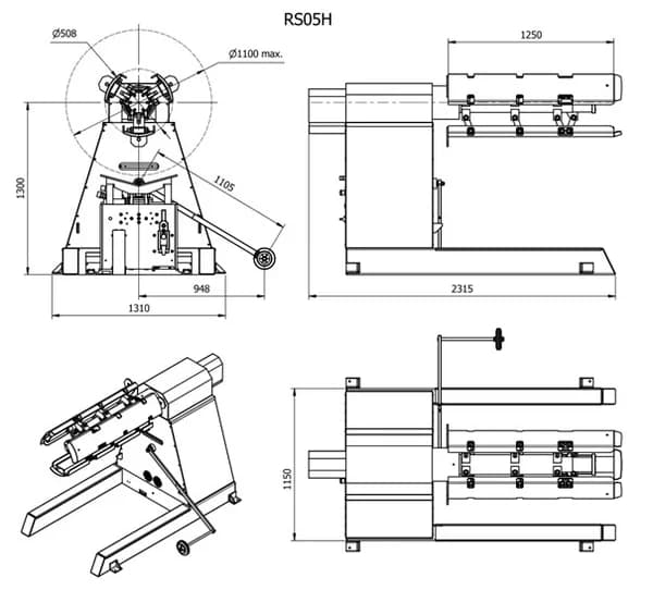 Motor. Abwickelhaspel WEST RS05H